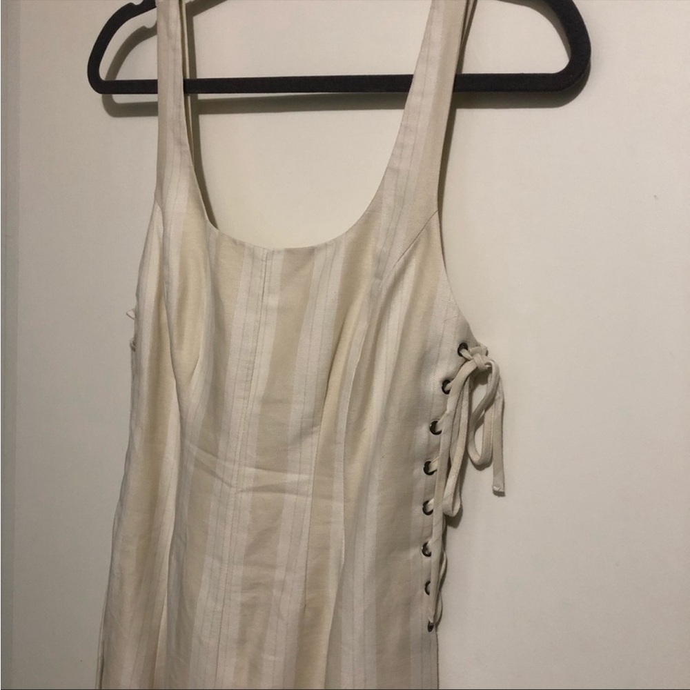 Astr Cream Striped Midi Dress - Picture 4 of 4
